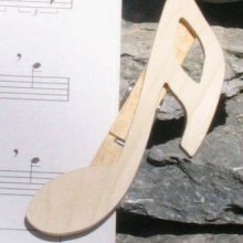double hook score clip handmade solid wood musician gift